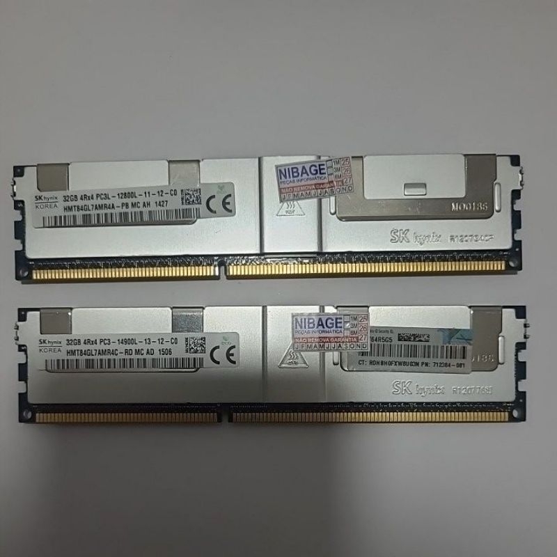 Memória Servidor 32GB LEIA A DESCRIÇÃO - DDR3/PC3 Hynix –8500/12800/14900 OEM Testada Garantia