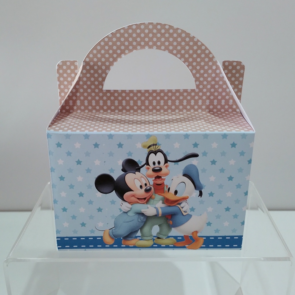 Pegue e monte Maleta Turma do Mickey Baby-Lembrancinha de aniversário-Caixa personalizada-lembrancinha de festa-