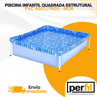 Piscina Infantil 400L MOR – Estrutura Metálica e Lona PVC, Perfeita para Crianças em Oferta na Shopee