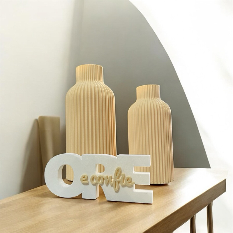 Kit Decorativo Ore e Confie com 2 Vasos Cachepot Moderno – Decoração Moderna para Sala, Quarto e Escritório em Oferta na Shopee