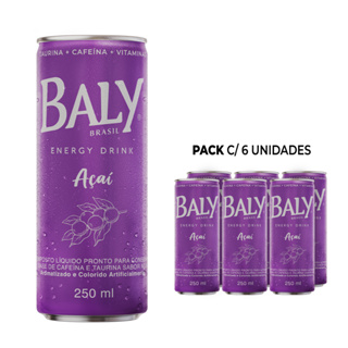 Pack Energético Baly Energy Drink Açai 250ml em Oferta na Shopee