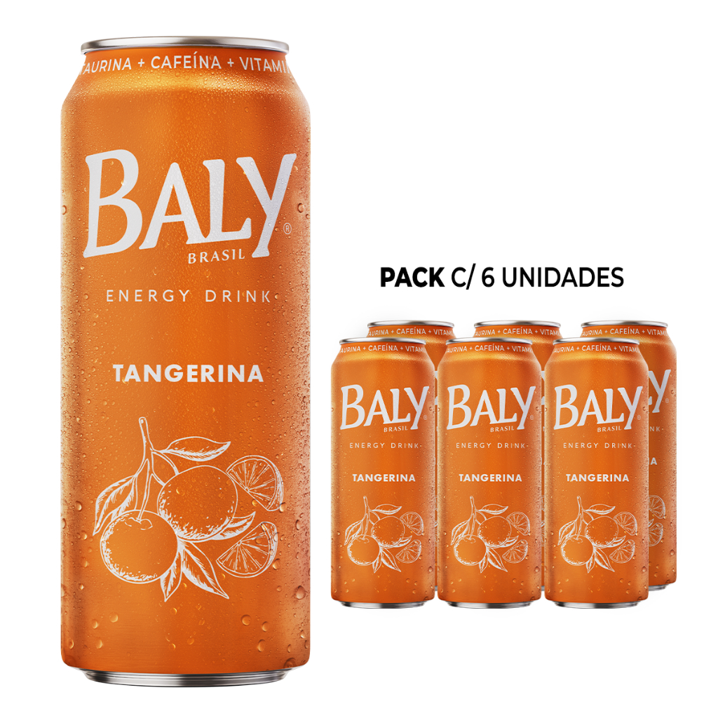 Pack Energético Baly Energy Drink Tangerina 473ml em Oferta na Shopee