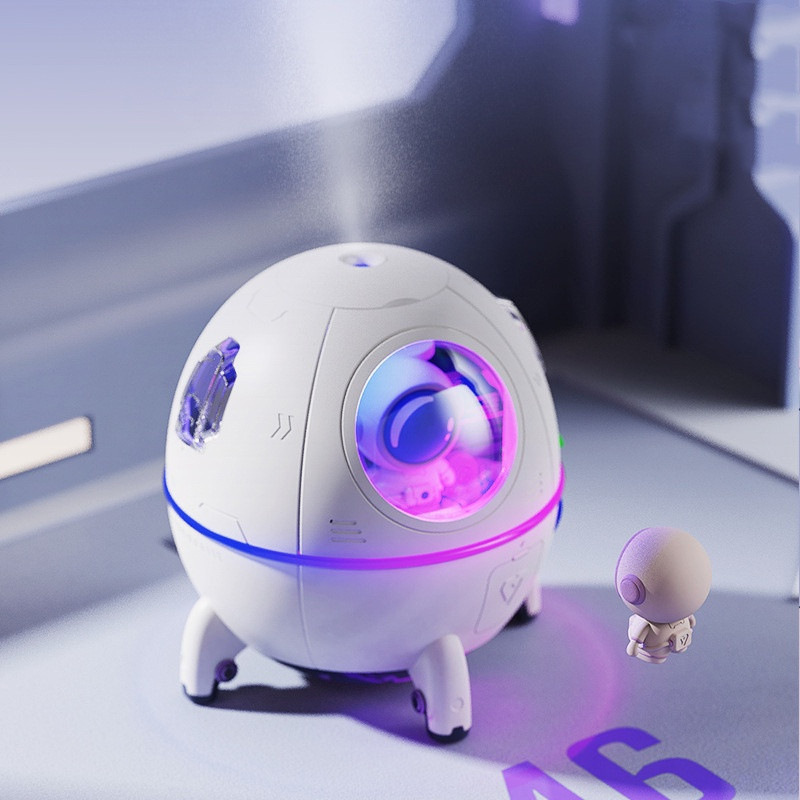 Umidificador Ar Astronauta 220ml Difusor Óleo Essencial Ultrassônico Elétrico Luz LED Pulverizador