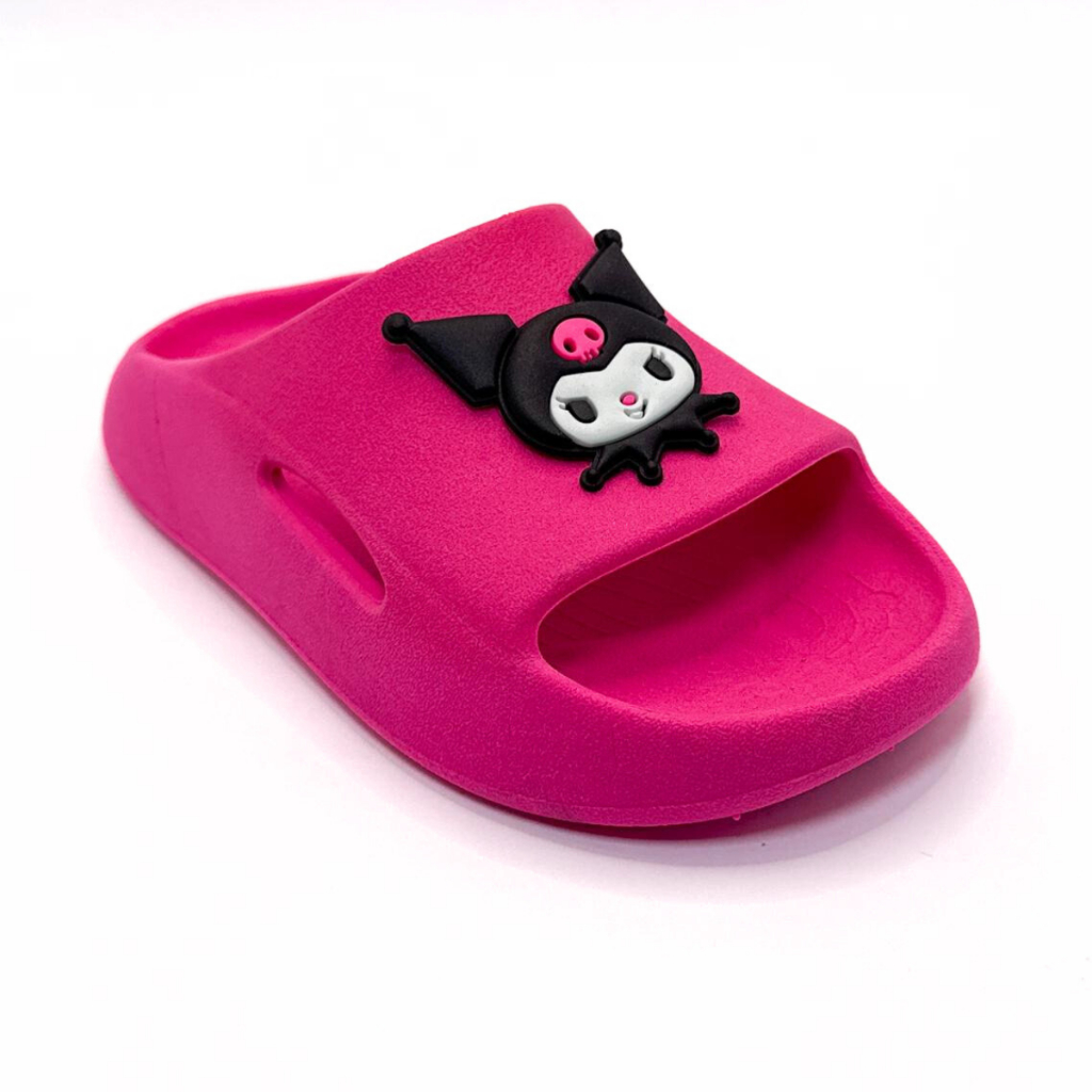 Chinelo Nuvem slide Infantil Meninas Hello Kuromi fantasia Antiderrapante Anatômica Escola Passeio