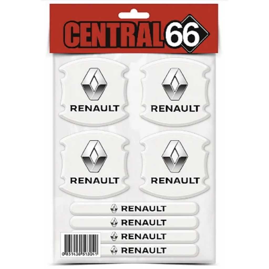 Kit Adesivos Proteção Maçaneta 4 Portas Renault Fluence Incolor Resinado