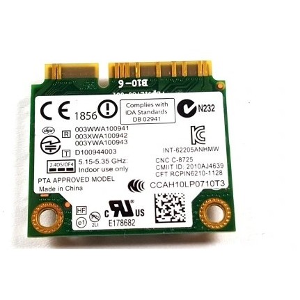Placa Intel Wi-Fi Advanced-n  Modelo 62205ANHMW Dual Band