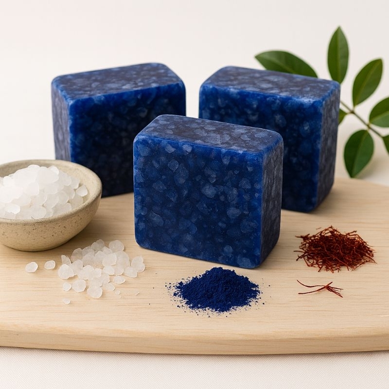 Sabonete de Anil com sal grosso Kit com 3 un 70g