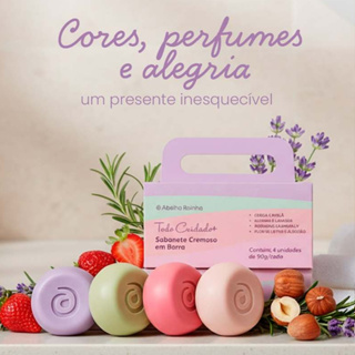 4 Sabonetes em  Barra Todo Cuidado +Abelha Rainha 90g cada em Oferta na Shopee