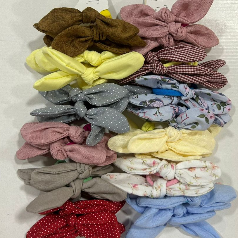 Kit Xuxinhas com lacinho orelha cores variadas