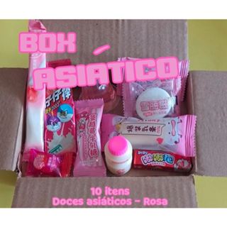 Asia Box Especial Rosa - Doces Coreanos Kit com Doces Japoneses - 10 itens (Coreia do Sul, Japão e China) Dorama em Oferta na Shopee