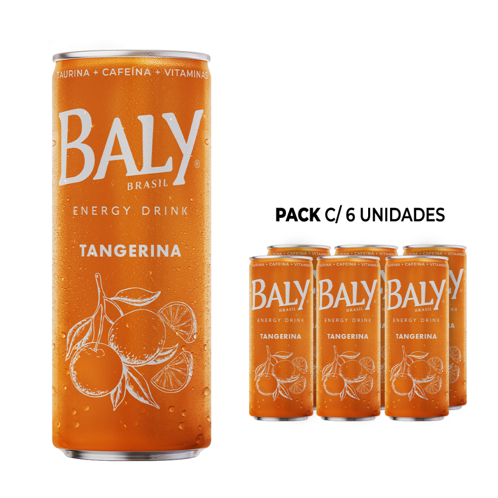 Pack Energético Baly Energy Drink Tangerina 250ml