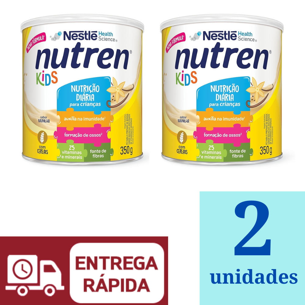 Complemento Alimentar Nutren Kids Sabor Baunilha 350g Kit 2