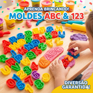 Forminhas Molde Cortadores de Modelar Massinhas com  26 Letras do Alfabeto BRINDE 10 Números em Oferta na Shopee