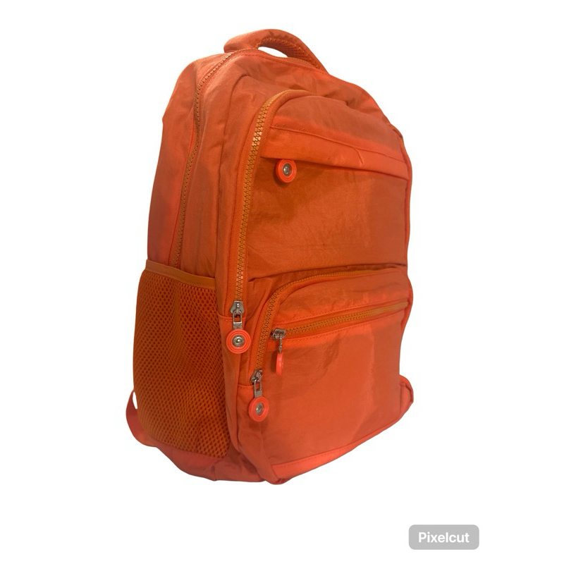 Mochila Escolar Laranja Unissex – Grande e Resistente em Oferta na Shopee