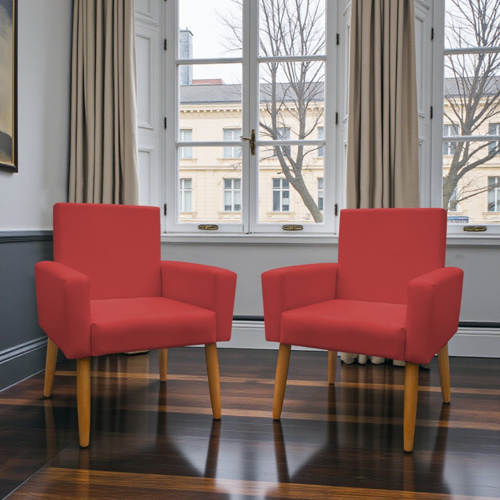 KIT 2 Poltrona Cadeira Nina para Salão de Beleza Manicure Espaço Mulher Estética Clínica Penteadeira Quarto de Menina