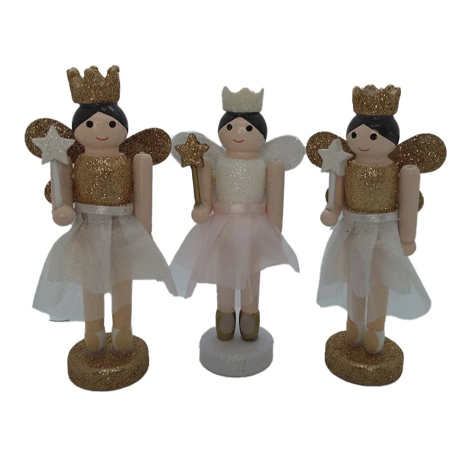 Conjunto 03 Fadas De Madeira 13Cm Cada Decoração Festa em Oferta na Shopee