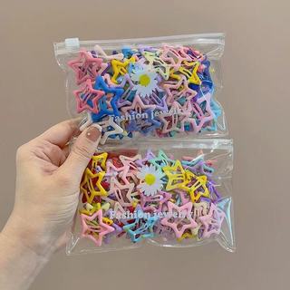 Kit 50/100 Peças Grampos De Cabelo Estrela Dopamina Cor Doce Para Mulheres，ModaPresilhas Laterais