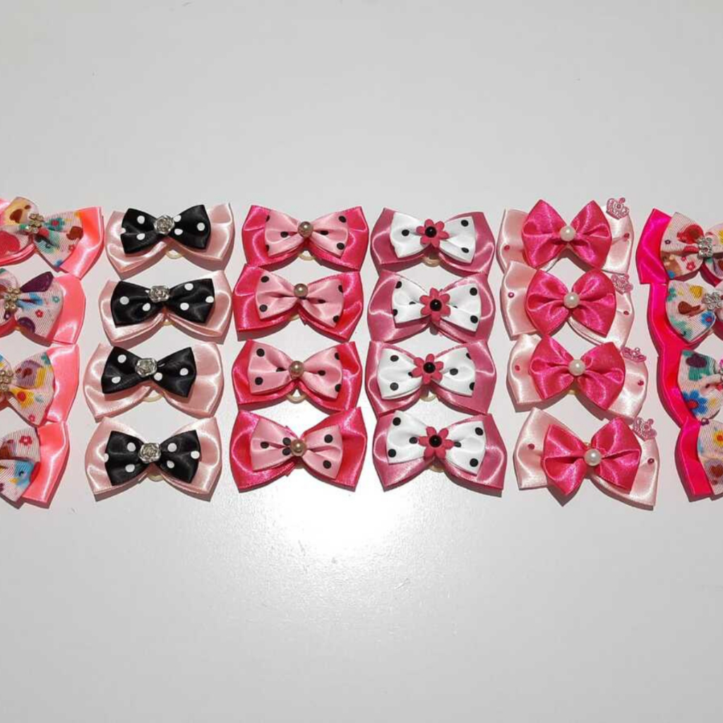 Kit com 12 Laços Pet ,Cães e Gatos Pet shop,Banhoe e Tosa Tamanho G