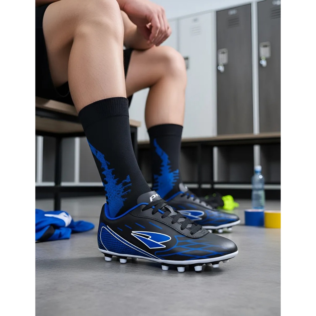 Chuteira Dray Layt Masculina Couro Sintético Resistente Travas Fixas Costurada Futebol Campo Oficial