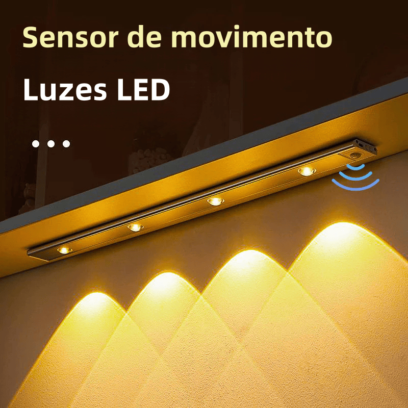 3 Cores Regulável Led Luminária USB Recarregável Lâmpada Sensor De Movimento Luz para cozinha e Sala em Oferta na Shopee