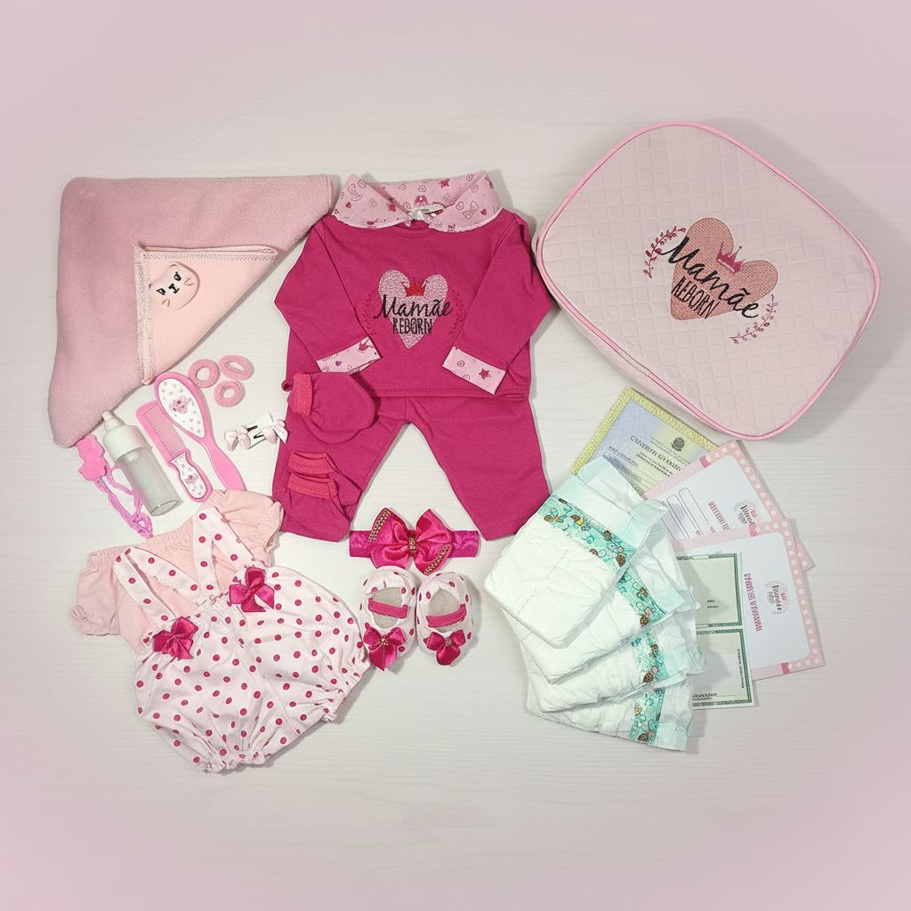 Enxoval Boneca Bebê Reborn Realista - 29 Acessórios em Oferta na Shopee