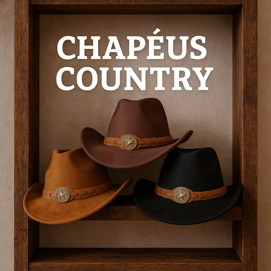 Chápeu Country Cowboy Bandinha Embaixador Barretos Sertanejo Unissex em Oferta na Shopee