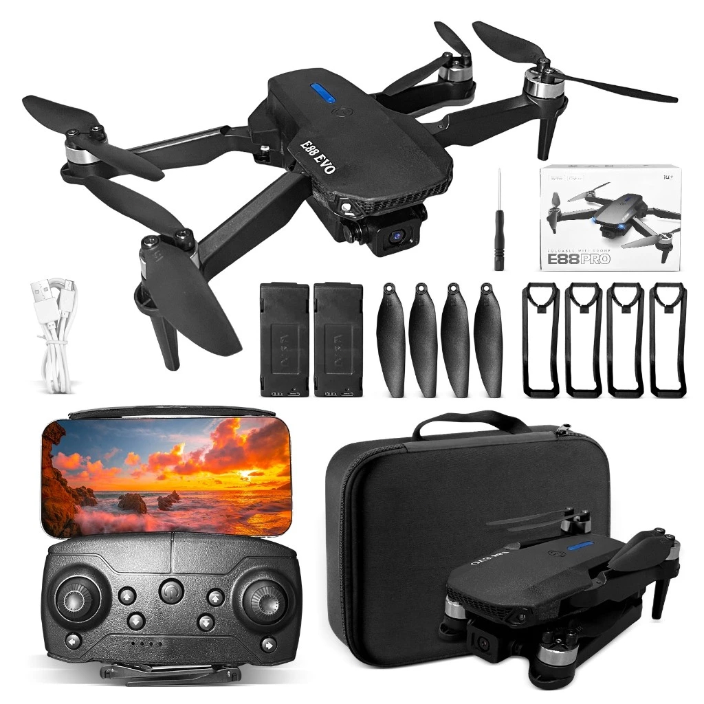 E88 Pro Drone 4K HD drone câmera wifi controle remoto evitar obstáculos mini drone portátil