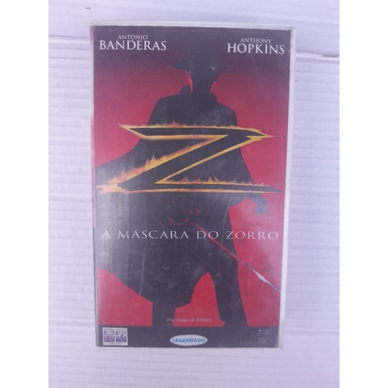 Fita Vhs A Mascara do Zorro Original Legendado Antônio Banderas aventura