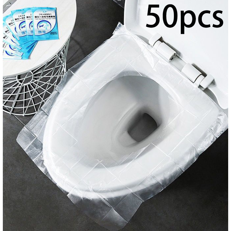 50 Peças/Pacote Capa De Assento De Vaso Sanitário Descartável Portátil À Prova D'água Para Viagem
