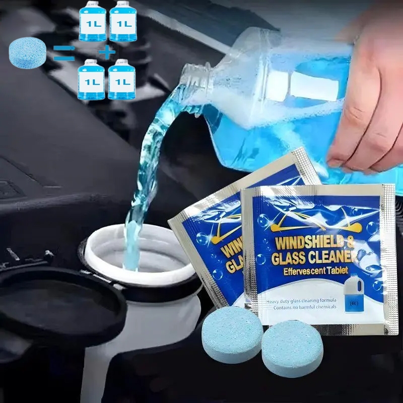 kit50  Peça Limpador De Parabrisa De Carro Detergente Limpa Vidros Concentrado Dose Filme Efervescente Sólido "