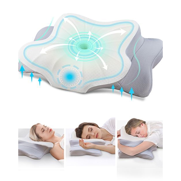 Travesseiro Ortopédico Para Coluna Cervical NASA Espuma De Memória Ergonômico Combate A Dores Na Coluna, Dores De Cabeça
