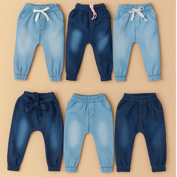 Calça Jeans para Bebê Modelo Jogger - Até 12M em Oferta na Shopee