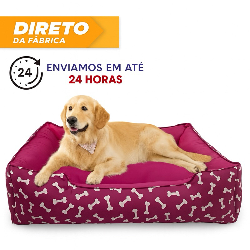 Cama Caminha Pet Cachorro Gato tamanho p,m,g confortável com zíper lavável + almofadinha em Oferta na Shopee