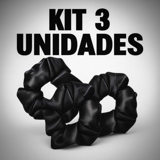 KIT XUXINHA DE CETIM - SCRUNCHIE DE CETIM - KIT SCRUNCHIE CETIM - ANTIFRIZZ