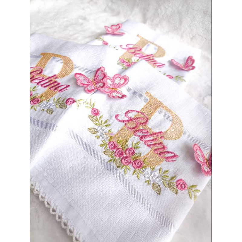 Kit de fraldas luxo Mabber personalizadas  2 boca e 1 de ombro  com desenhos diversos e nome