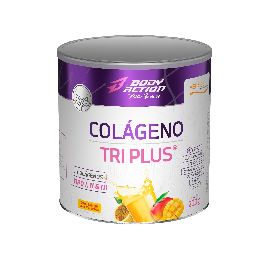 Colágeno Verisol Tipos 1, 2 E 3 Tri Plus 210g Bodyaction em Oferta na Shopee