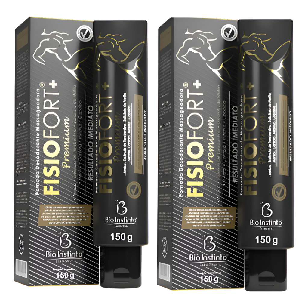 Kit 02 Pomadas FISIOFORT Premium pomada massageadora pomada para dores original promoção