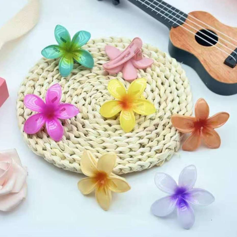 Kit 3 Grampos piranha De Cabelo Flor De Feriado De Praia Barrettes em Oferta na Shopee