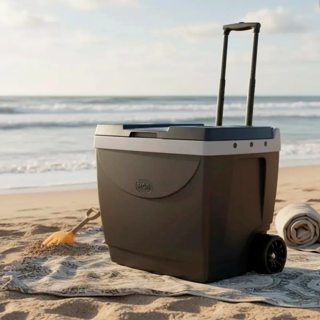Caixa Térmica 42l Cores Com Rodinha Cooler Bebidas Mor