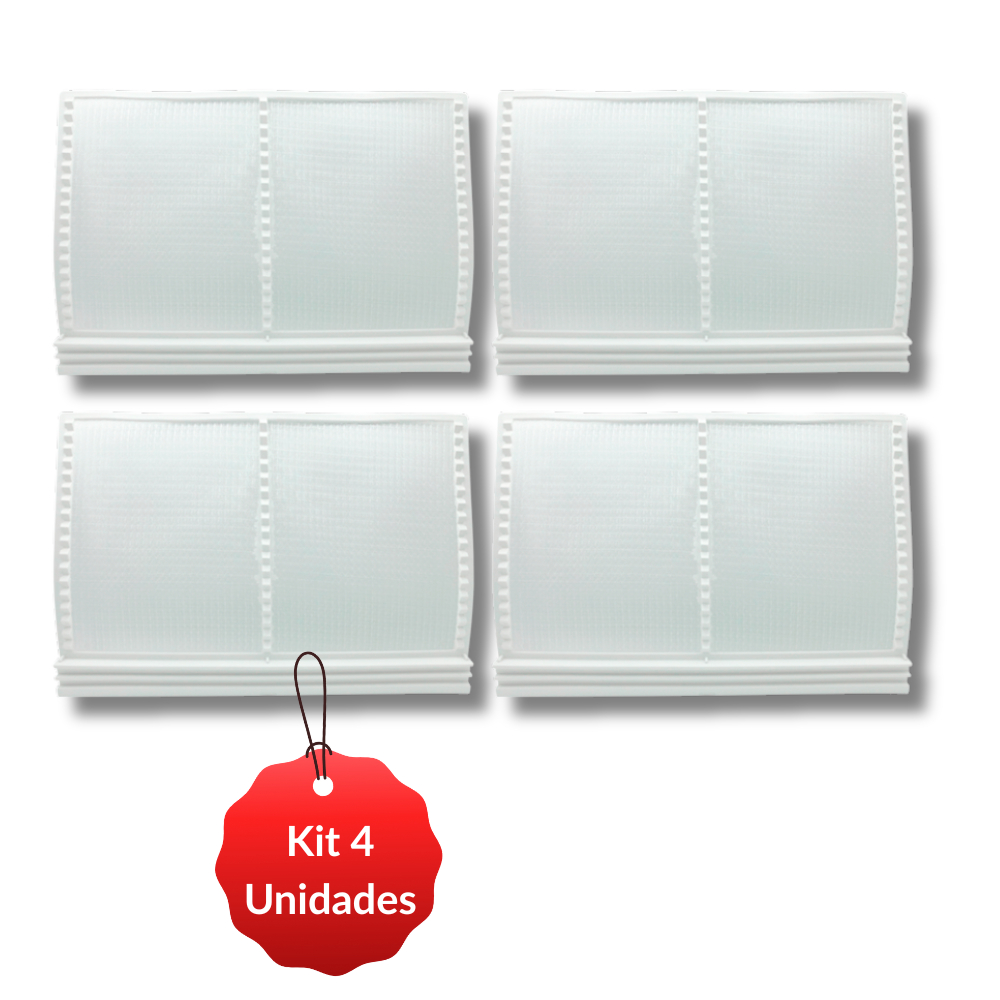 Filtro Tela Universal Ar Condicionado Piso Teto 12 a 80.000 Btus – Kit com 04