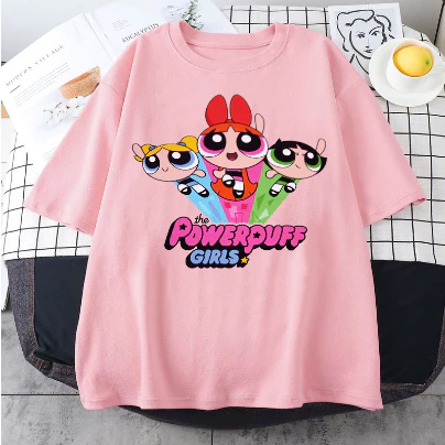 Camiseta Estampada Unissex Meninas Super Poderosas Powerpuff Girls Algodão Personalizado