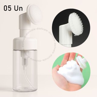 Frasco Pump Espumador Facial Skin Care Com Escova De Silicone Limpeza Cilios 100 ML em Oferta na Shopee
