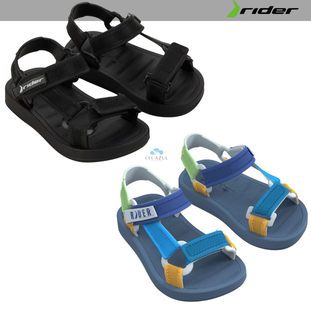 Sandália Rider Free Style II Papete Baby Tiras Ajustáveis Velcro Conforto Original