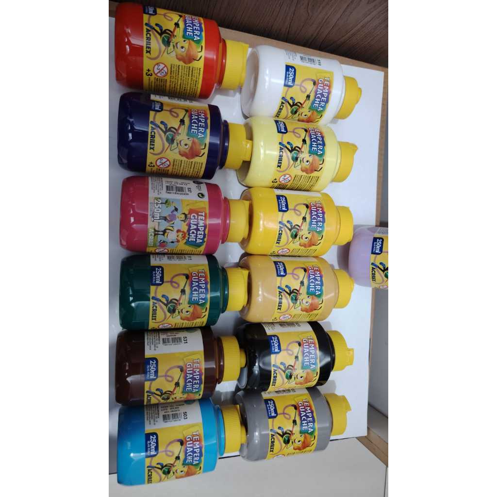 Tinta Guache Acrilex Tempera Guache 250ml Escolar Unidade