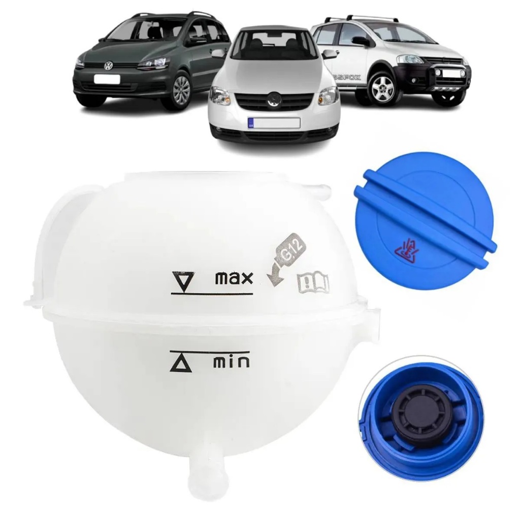 Reservatório De Expansão Água + Tampa Volkswagen Crossfox/ Fox/ Spacefox
