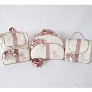KIT MATERNIDADE MALA G,MOCHILA 2 EM 1,FRASQUEIRA PERSONALIZACÃO GRATÍS em Oferta na Shopee