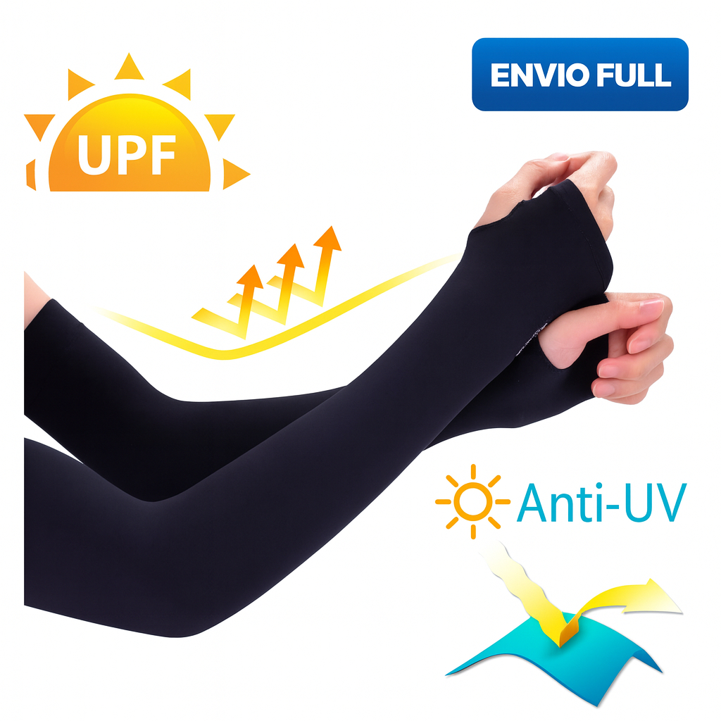 1/2/3 Pares Manguito Proteção Solar UV Fina Braço Seda Masculina Feminina Respirável 40cm lado esquerdo direito