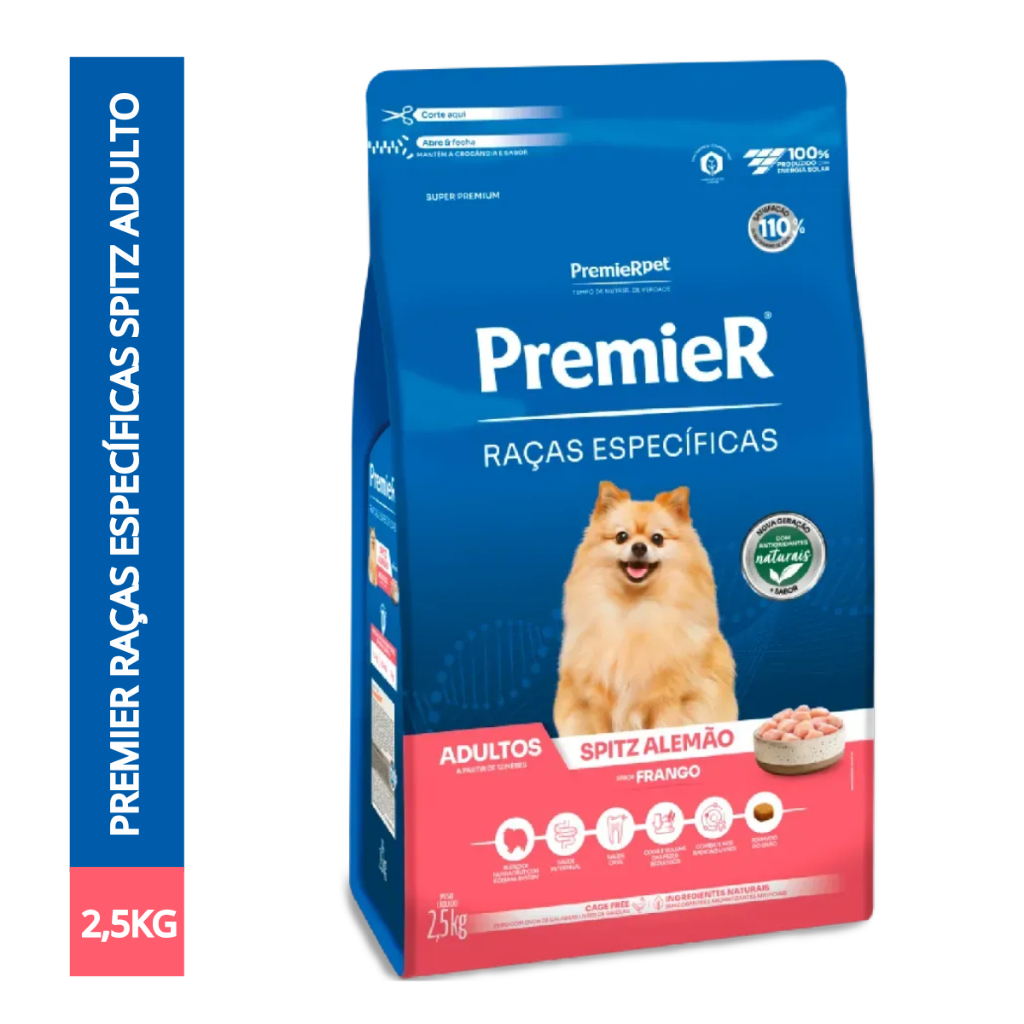 Ração Premier Cães Spitz Adultos 2,5kg