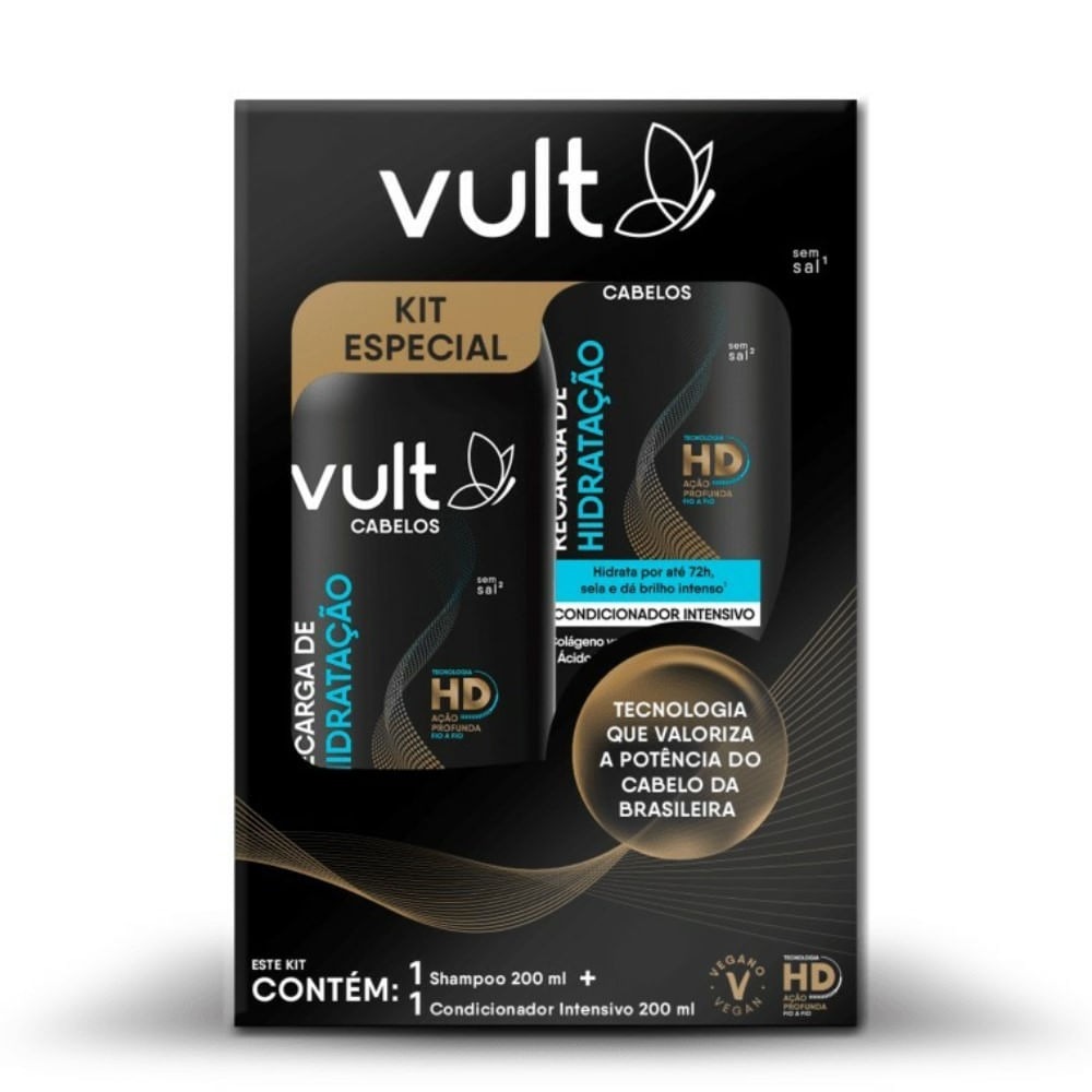 Shampoo + Condicionador Vult Recarga de Hidratação 200ml