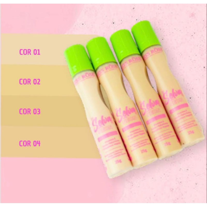 base líquida miss rôse 25g em Oferta na Shopee